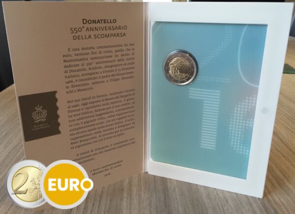 2 euros Saint-Marin 2016 - Donatello BU FDC
