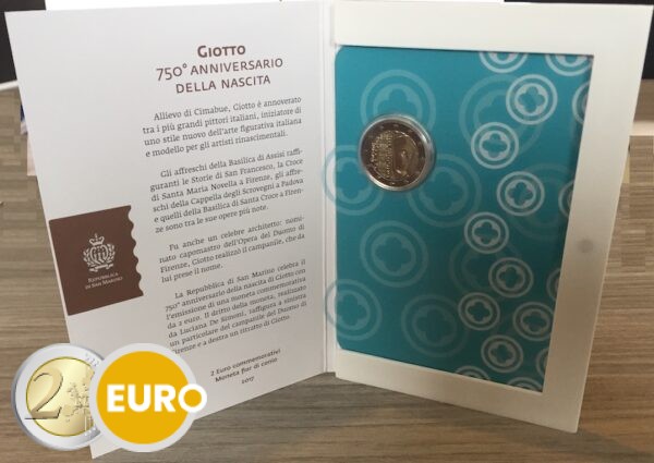 2 euros Saint-Marin 2017 - Giotto BU FDC