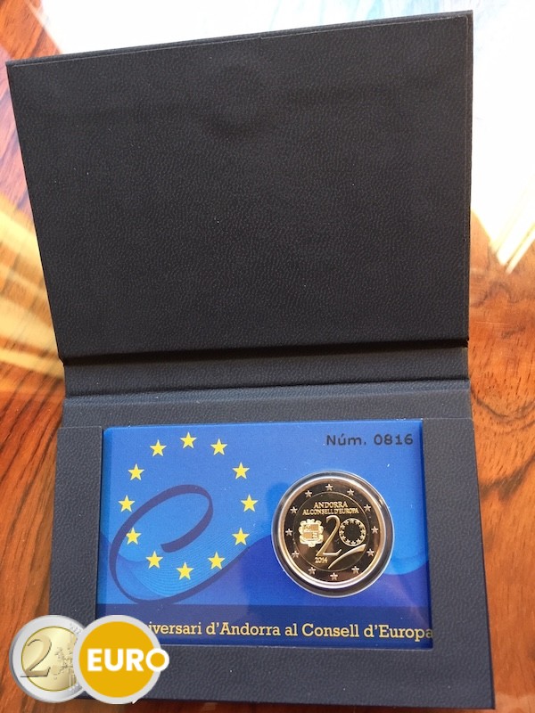 2 euros Andorre 2014 - Conseil de l'Europe BE Proof