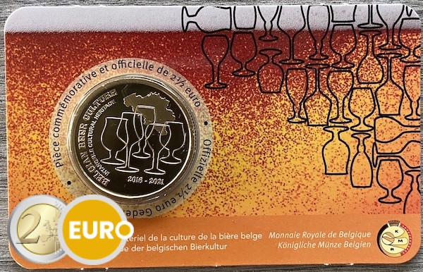 2,50 euros Belgique 2021 - Culture de la bière 5 ans héritage BU FDC Coincard FR