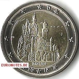 Allemagne 2012 - 2 euro J Bavière UNC