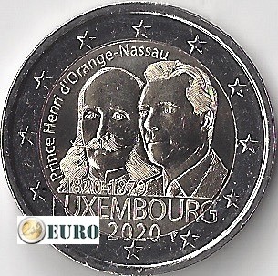 2 euros Luxembourg 2020 - Henri d'Orange-Nassau UNC