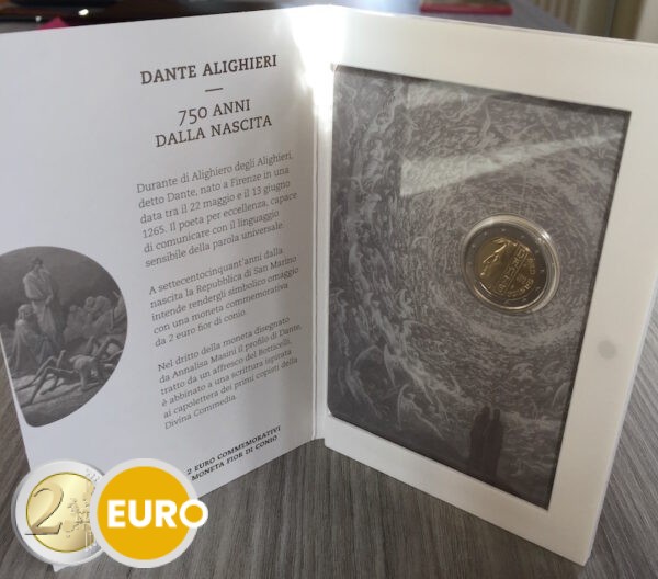 2 euros Saint-Marin 2015 - Dante Alighieri BU FDC