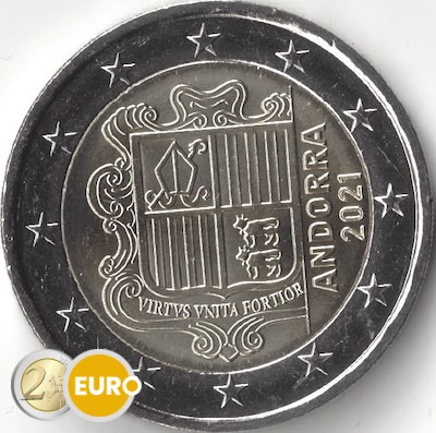 2 euros Andorre 2021 - Armoiries UNC