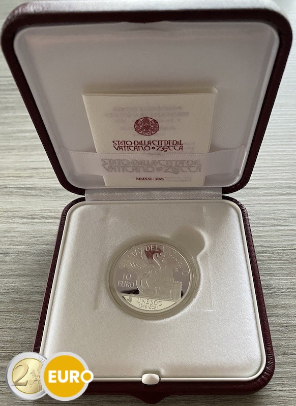 10 euros Vatican 2021 - UNESCO BE Proof argent