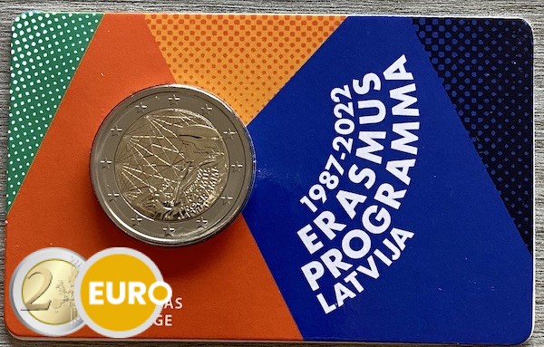 2 euros Lettonie 2022 - Erasmus BU FDC Coincard