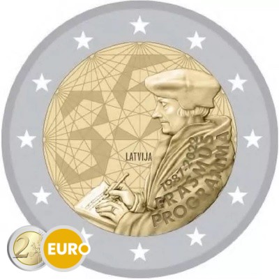 2 euros Lettonie 2022 - Erasmus UNC