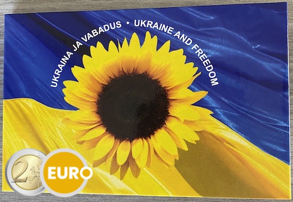2 euros Estonie 2022 - L'Ukraine en liberté BU FDC Coincard