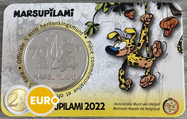 5 euros Belgique 2022 - Marsupilami BU FDC Coincard