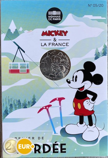 10 euros France 2018 - Mickey Premier de cordée - en cartelette