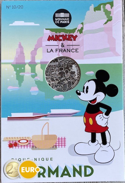 10 euros France 2018 - Mickey Pique nique normand - en cartelette