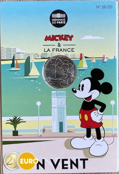 10 euros France 2018 - Mickey Bon vent - en cartelette
