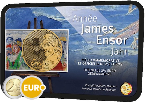 2,50 euros Belgique 2024 - Année James Ensor BU FDC Coincard FR + NFT JNF