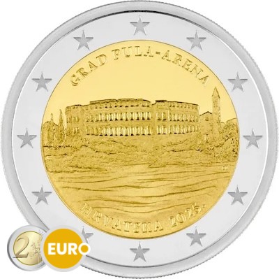 2 euros Croatie 2025 - Amphithéâtre de Pula BU FDC Coincard