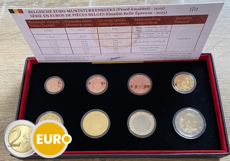 Série euro BE Proof Belgique 2025