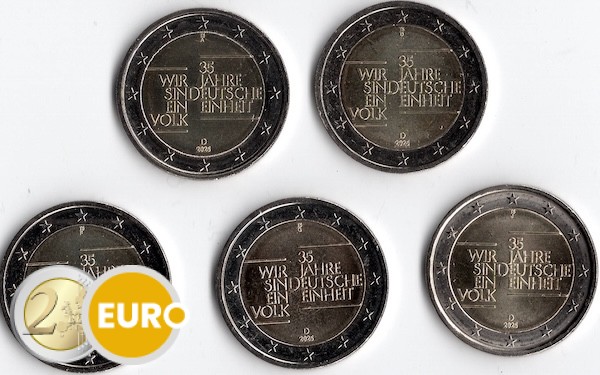 2 euros Allemagne 2025 - ADFGJ Unité allemande UNC