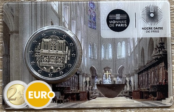 2 euros France 2025 - Notre Dame de Paris BU FDC Coincard