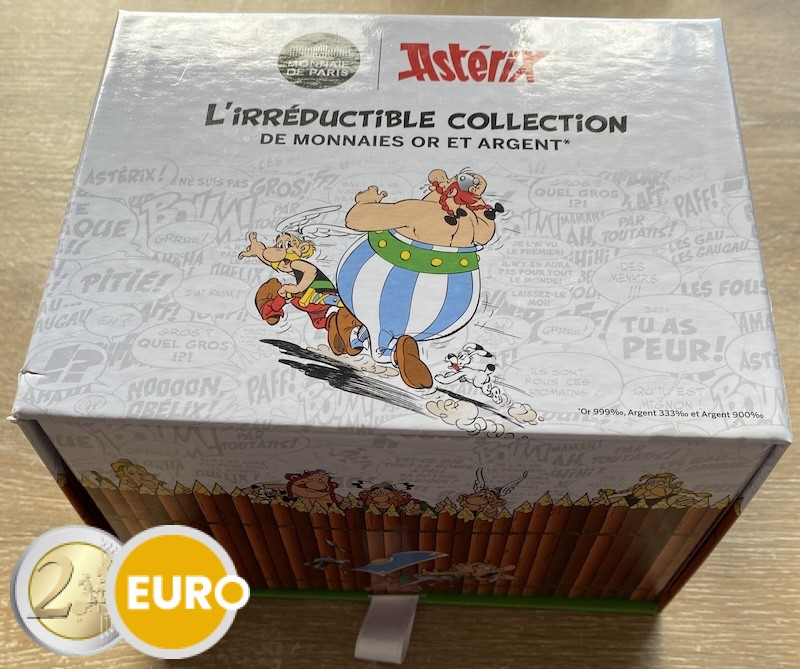 9 x 10 euros + 2 x 50 euros France 2022 - Astérix UNC argent en cartelette - Vague 1 + coffret