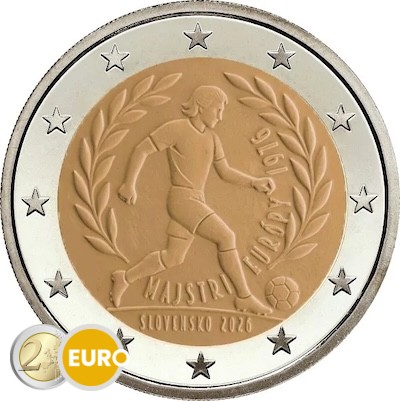 2 euros Slovaquie 2026 - Victoire Championnat d’Europe de football 1976 UNC