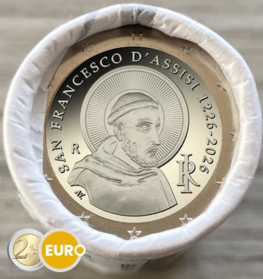 Rouleau 2 euros Italie 2026 - François d’Assise