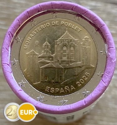Rouleau 2 euros Espagne 2026 - Monastère de Poblet