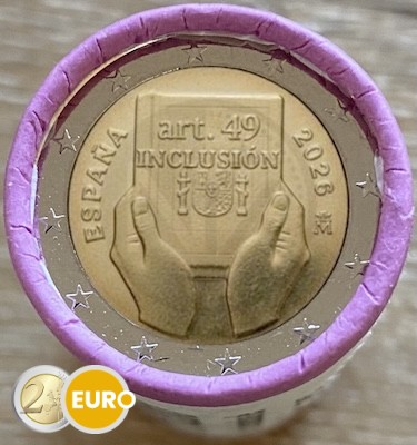 Rouleau 2 euros Espagne 2026 - Inclusion
