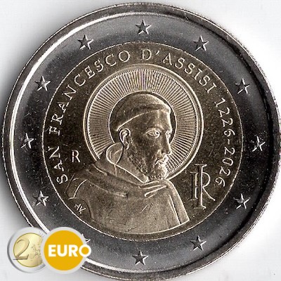 2 euros Italie 2026 - François d’Assise UNC