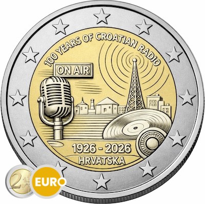 2 euros Croatie 2026 - Radio croate UNC
