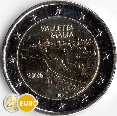 2 euros Malte 2026 - La Valette Valletta UNC