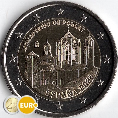 2 euros Espagne 2026 - Monastère de Poblet UNC