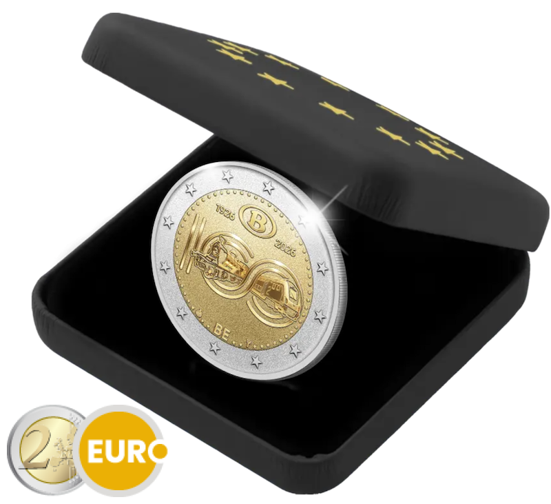 2 euros Belgique 2026 - SNCB BE Polissage inversé