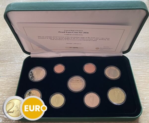 Série euro BE Proof Irlande 2026 Présidence de l'UE