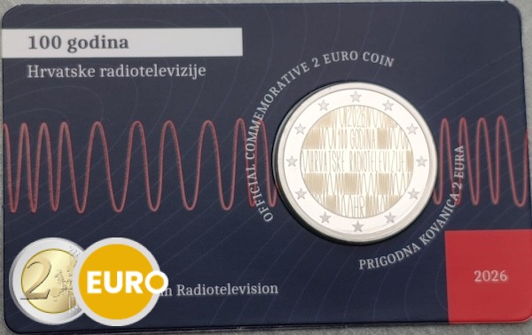 2 euros Croatie 2026 - Radio croate BU FDC Coincard