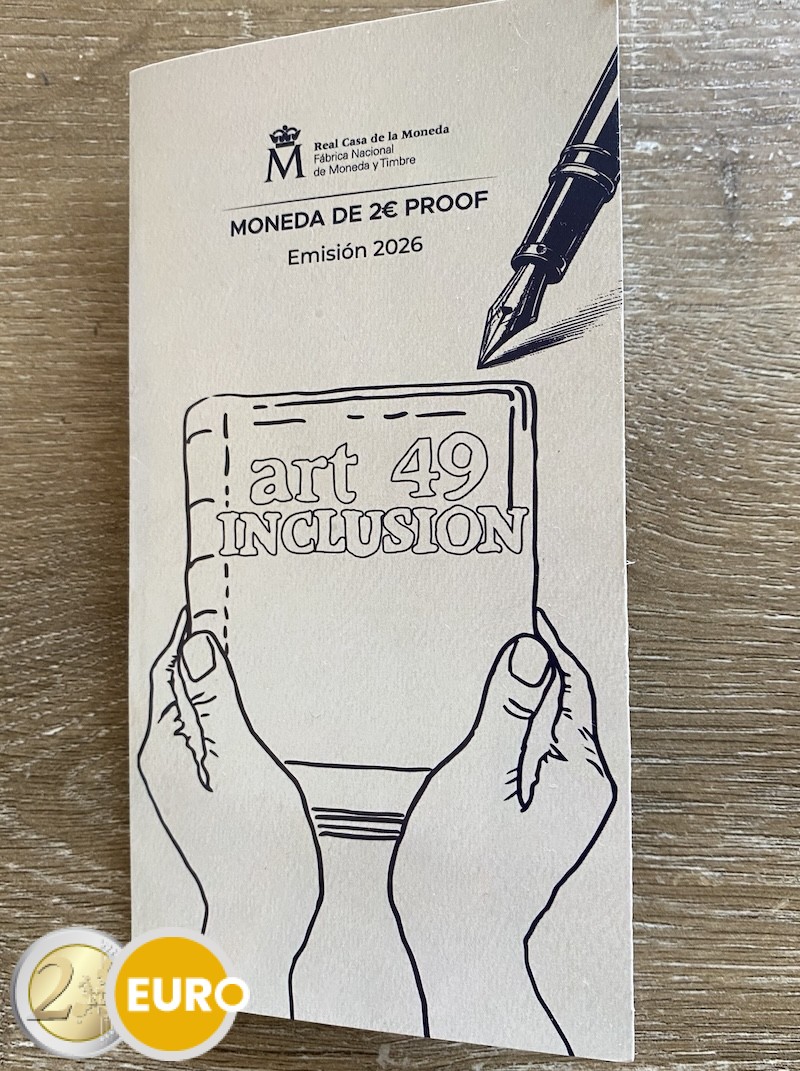 2 euros Espagne 2026 - Inclusion BE Proof