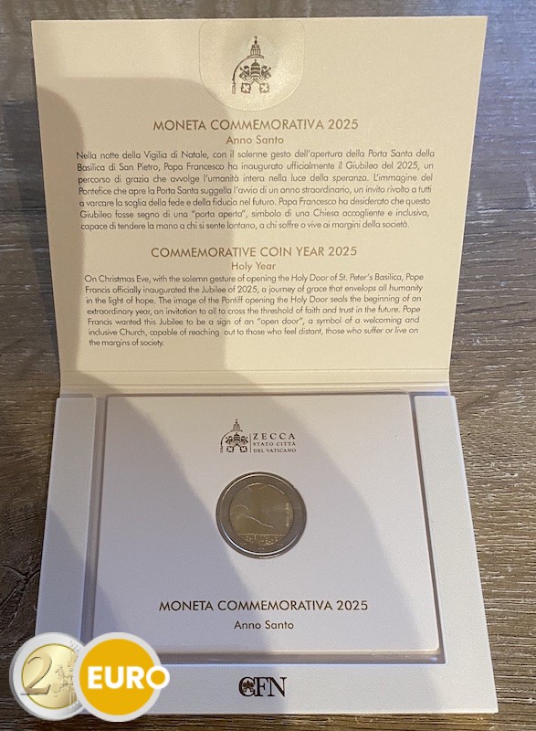2 euros Vatican 2025 - Année Sainte Jubilé BU FDC