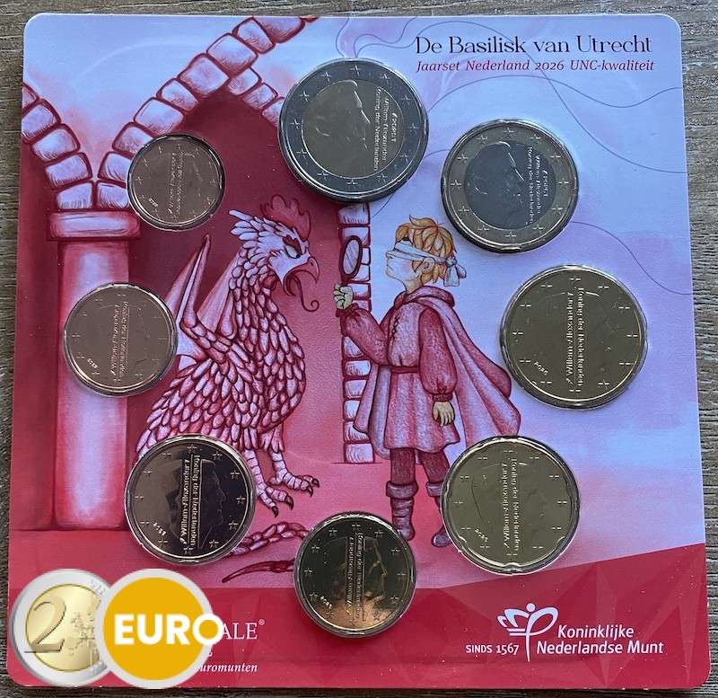 Série euro UNC Pays-Bas 2026 Basilic d'Utrecht